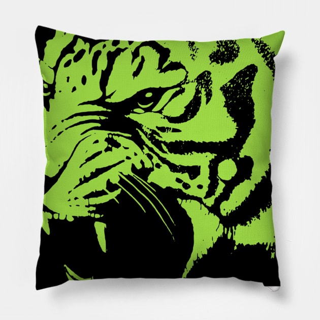 Big Cat Face Pillow by aboss