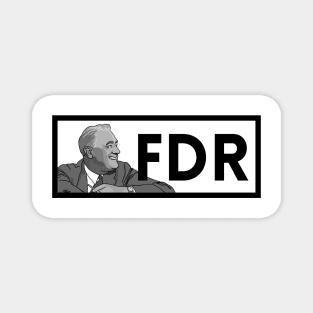 FDR: Black & White President Roosevelt Portrait Magnet