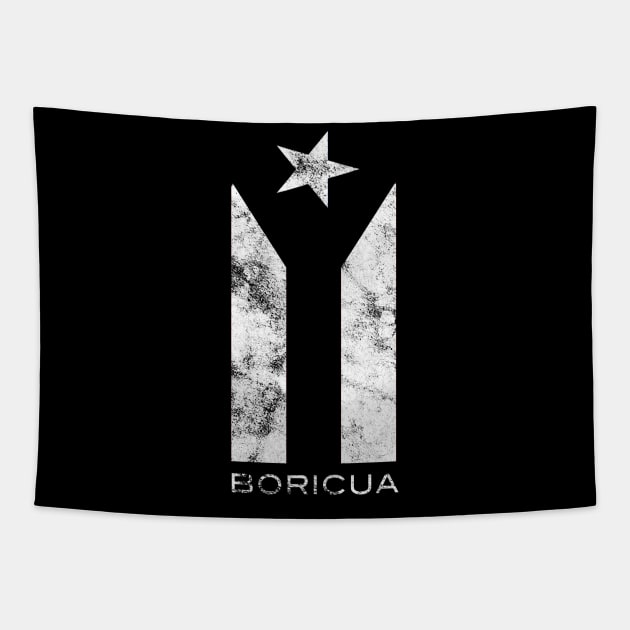 Puerto Rico Black Flag Tapestry by PuertoRicoShirts