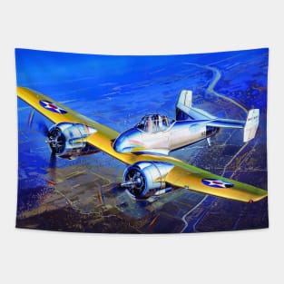 XF5 F1 Airplane Tapestry