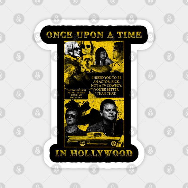 once upon a time in hollywood grunge Magnet by Genetics art