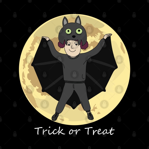 Lovely Kid in Halloween Bat Costume by Buntoonkook