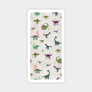 Ditsy bright dinosaurs Magnet