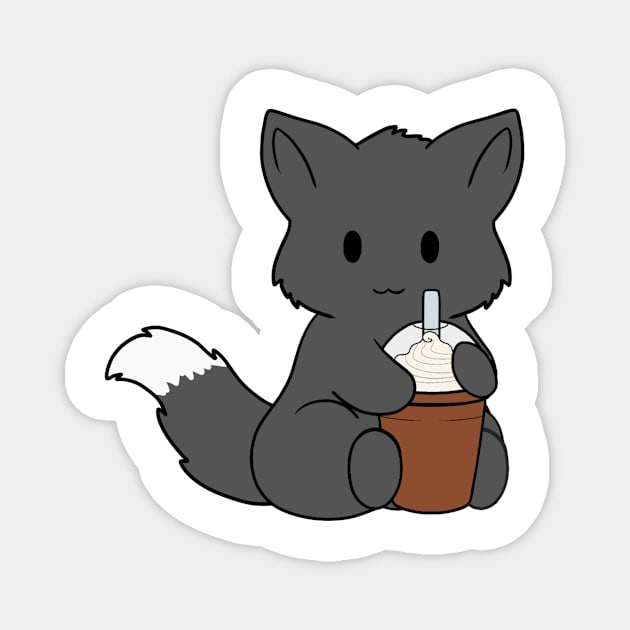 Black Fox Ice Coffee Magnet by BiscuitSnack