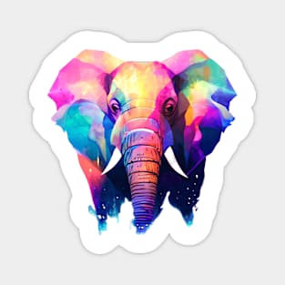 Colorful Elephant Aquarell Magnet