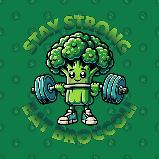 Stay Strong, Eat Broccoli by NUNEZ CREATIONS