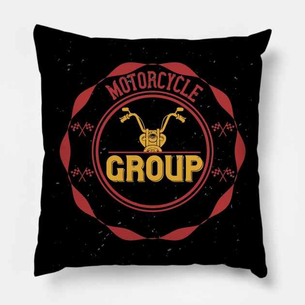 Motorcycle Group Riding Pillow by khalmer