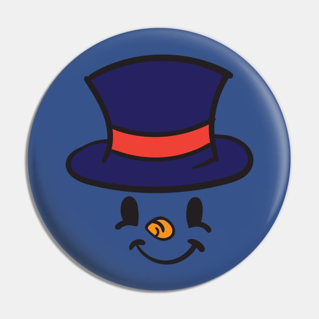 Snowman Face With Hat Pin by holidaystore