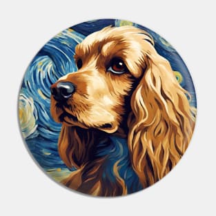 Cocker Spaniel Dog Breed Painting Dog Breed Painting in a Van Gogh Starry Night Art Style Pin