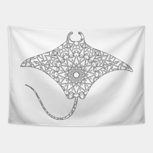 Mandala Manta ray Tapestry