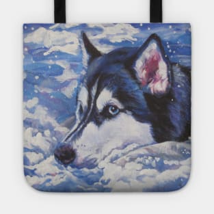 Siberian Husky Fine Art Painting Tote