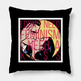 Feminism Kiss-Off Pillow