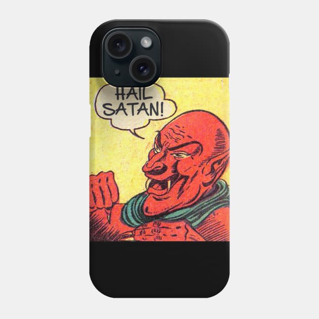 Hail Satan - Vintage Comic Design Style Phone Case by DankFutura