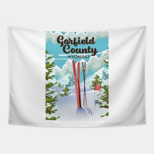 Garfield County Wyoming Ski poster Tapestry