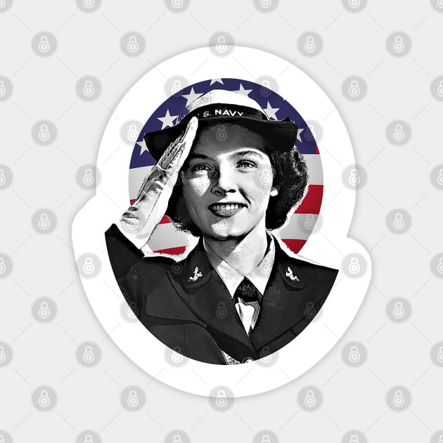 Patriot military woman Magnet by Marccelus