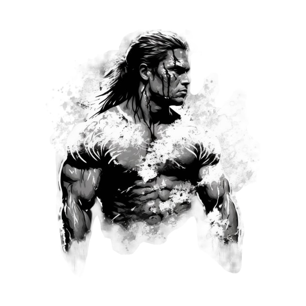 The Swole Apache: A Graffiti-Infused Muscle Bound Warrior by Abili-Tees