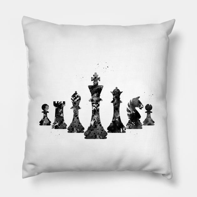 Chess pieces Pillow by erzebeth