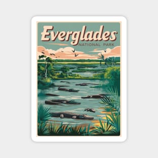 Vintage Everglades National Park Magnet