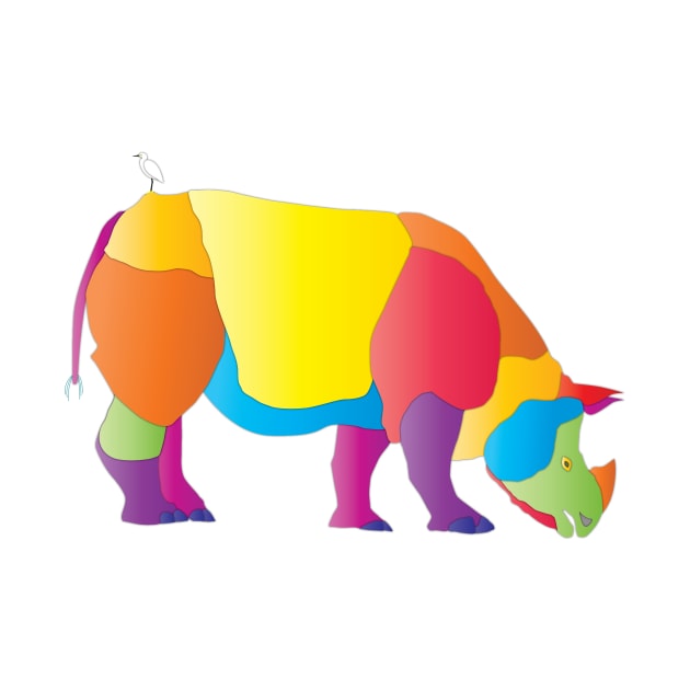 Paper Craft Rhino by Graphic Dinosaur