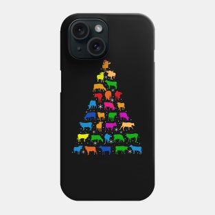 Cows Christmas Tree Phone Case