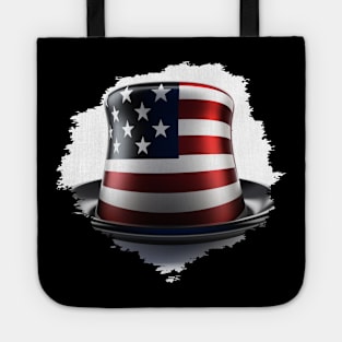 4th of July Patriotic American Flag Hat Tote