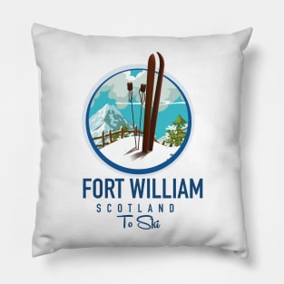 Fort William scotland skiing logo Pillow