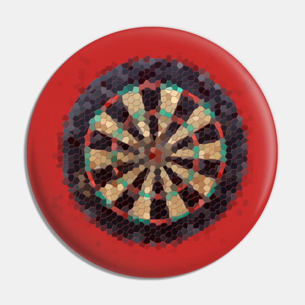 Mosaic Dartboard Pin by soitwouldseem