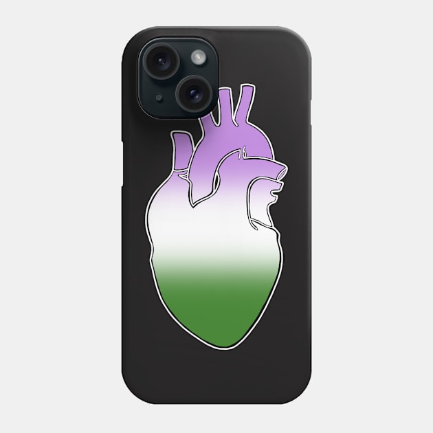 Genderqueer Pride Heart Phone Case by bbarhorst_art