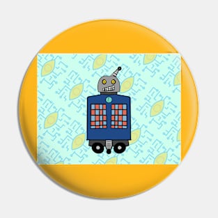 September Rolling Robot Pin