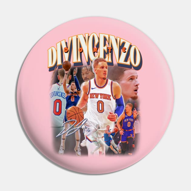 Donte DiVincenzo New York Basketball Vintage Bootleg Graphic Style Pin by dsuss