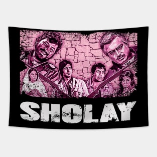 Sholays Thrilling Climactic Showdown Tapestry