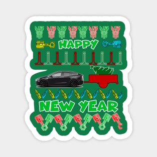 Merry chrismas, car guy, car enthusiast merry chrismas (Tesla) Magnet