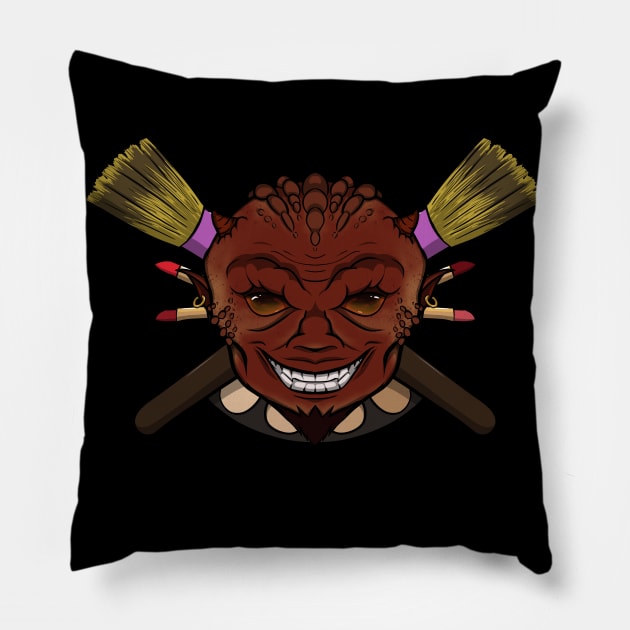 Devil's beautician (no caption) Pillow by RampArt