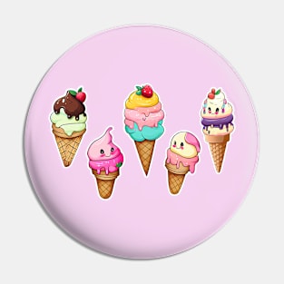 Cute child/baby ice cream cone characters; design; baby; infant; child; cute; sweet; dessert; gift; newborn; baby shower; pretty; pastels; colorful; cutesy; birthday gift; Pin