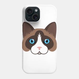 Snowshoe cat face Phone Case