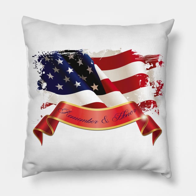 Remember & Honor - Memorial Day Pillow by Aloha Designs