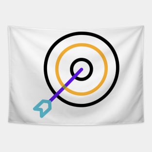 yellow black target archery design Tapestry