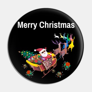 Santa is coming on Christmas Pin