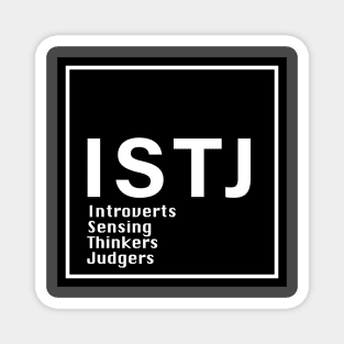 MBTI, ISTJ , 16 Personalities , black Magnet