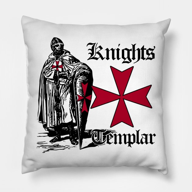 Knights Templar Pillow by Doc Multiverse Designs