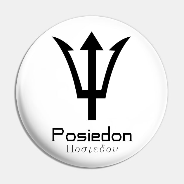 Minimalist Posiedon Pin by Artology06