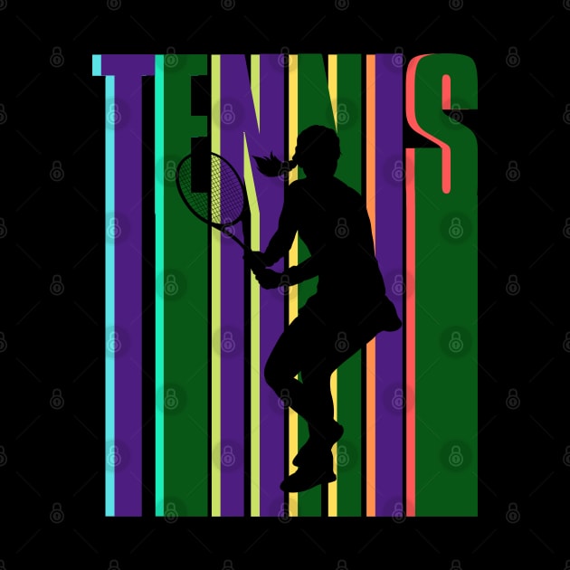 US Open Tennis Player Silhouette by TopTennisMerch