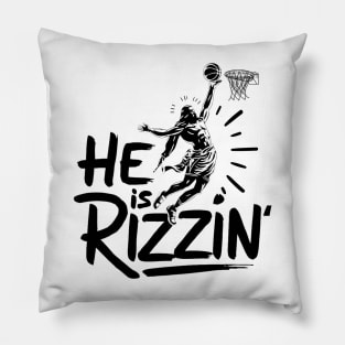 Funny meme Jesus he-is-rizzin Pillow