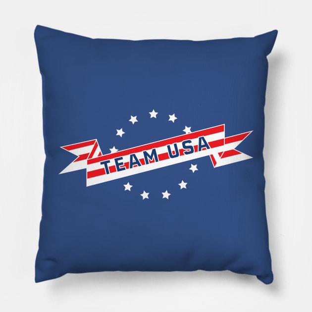 Stars and Stripes Team USA Pillow by MAS Design Co