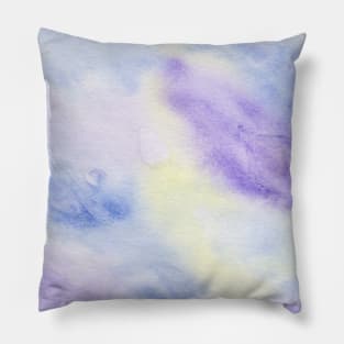 Abstract Watercolour 4 (Purple-Yellow) Pillow