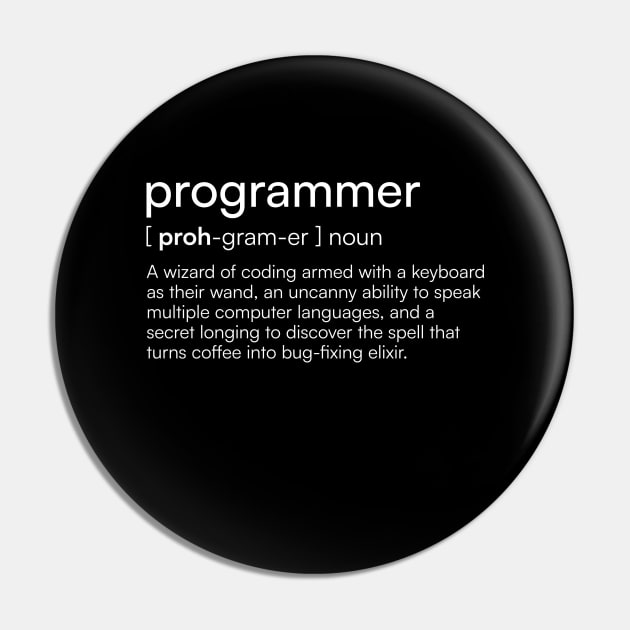 Programmer Definition Pin by Merchgard