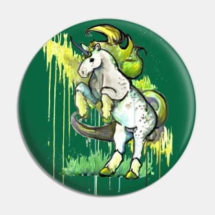 The Spattercorn - Paint Spatter Unicorn Art Pin