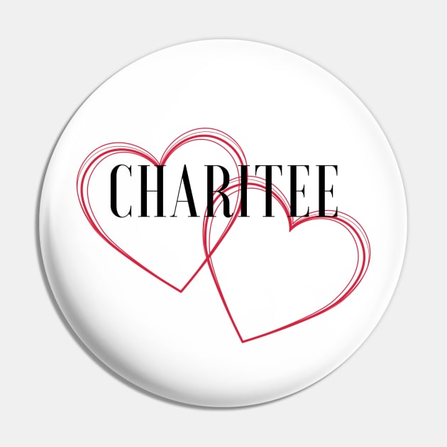 Charitee White Heart Pin by Charitee