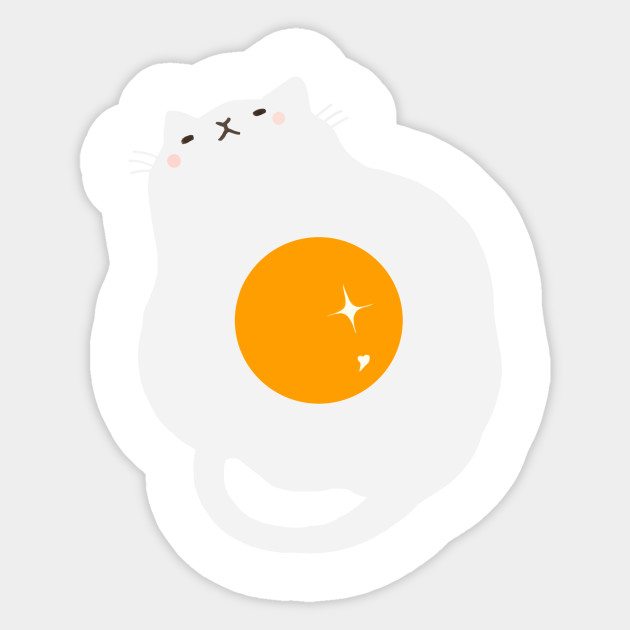 egg-cat. - Cat - Sticker