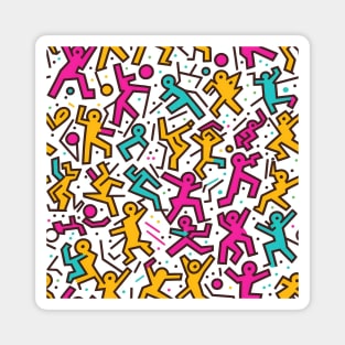 People in Panic - Graffiti Abstract Art Magnet